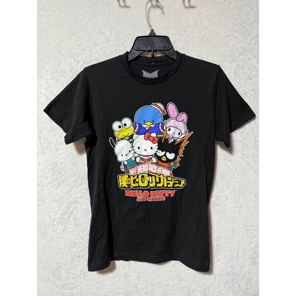 My Hero Academia Hello Kitty And Friends Black Shirt Size S - Picture 1 of 6